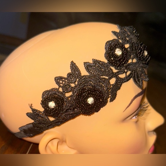 $2~Elegant Black Lace Headband~New~$2 WITH ANY $10 ORDER OR MORE - Picture 5 of 5